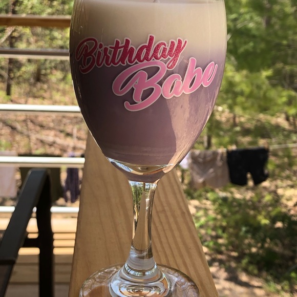 Hand Poured Birthday Babe Layered Soy Candle - Picture 4 of 5